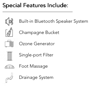 This is a sleek, modern portable speaker with built-in bluetooth connectivity and an integrated champagne bucket for entertaining on the go.