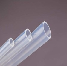 Clear plastic tubing with a smooth, translucent finish.