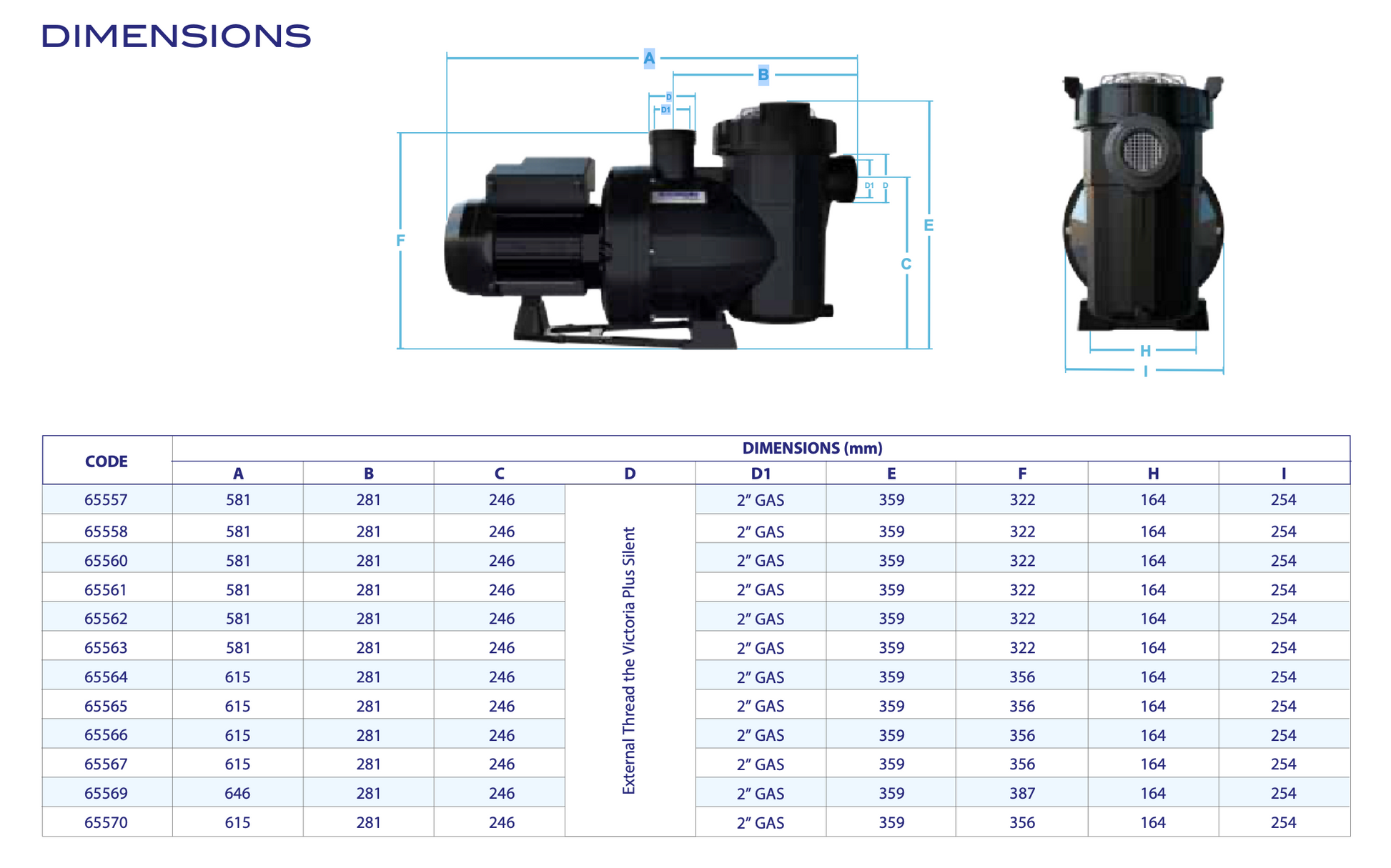 Black plastic pool pump with a cylindrical body and attached motor housing