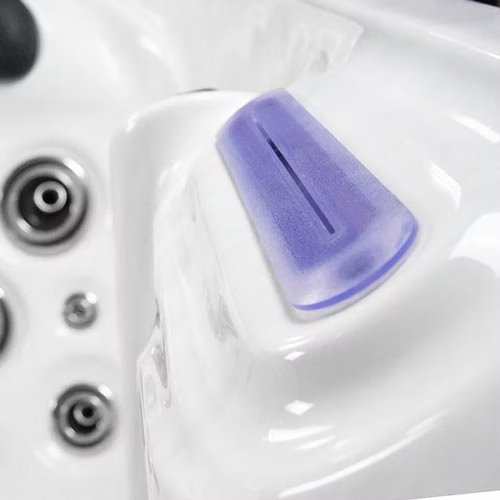 A translucent purple filter with a central slit, designed for spa or hot tub use.