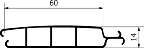 Black rectangular power outlet