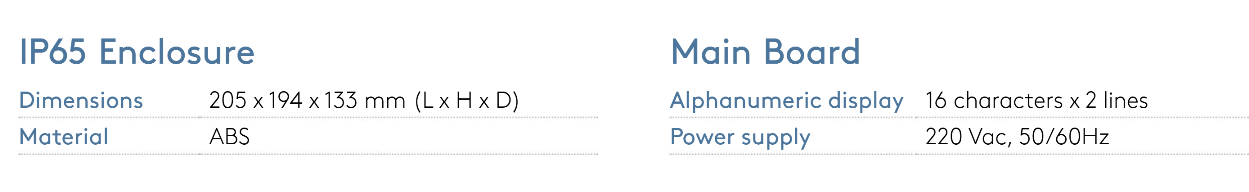 Abs plastic ip65 enclosure with dimensions 205 x 194 x 133 mm.