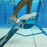 Blue and white underwater exercise pedal machine