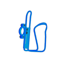 Blue plastic bicycle water bottle cage